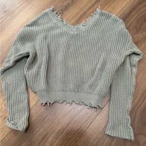 🔥🌿🫶🏻Light green Knit Sweater